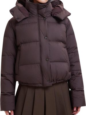 Women’s 800 Fill Power 95% Down Hooded Puffer Jacket, Lightweight DWR Water-Repellent Windproof Winter Coat for Outdoor