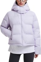 Women’s 800 Fill Power 95% Down Hooded Puffer Jacket, Lightweight DWR Water-Repellent Windproof Winter Coat for Outdoor