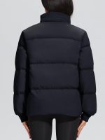 Women's Winter Down Puffer Jackets Stand Collar Zip Up Water Resistant Warm Padded Quilted Coat with Pockets