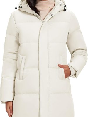 Women's Down Jacket with Hood Parka Winter Coats Puffer Warm Jackets Waterproof Long Fashion Outwear