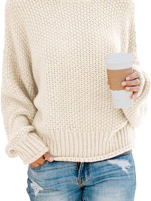 Womens Winter Fall Solid Turtleneck High Neck Balloon Long Sleeve Sweaters Pullover Outerwear