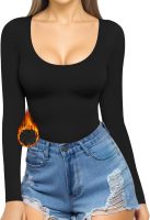 Womens Scoop Neck Short Sleeve Long Sleeve Slim Fit T Shirt Tunic Tops Tee