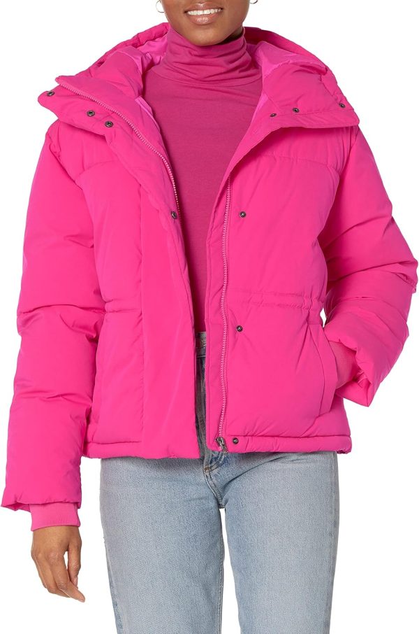 Women's Short Waisted Puffer Jacket (Available in Plus Size)